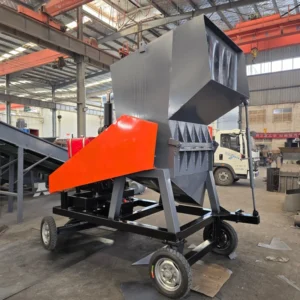 Mobile Plastic Crusher Machine High Output Shredder for Plastic Film Pipe Profile Scrap Recycling in Plastic Process Plant