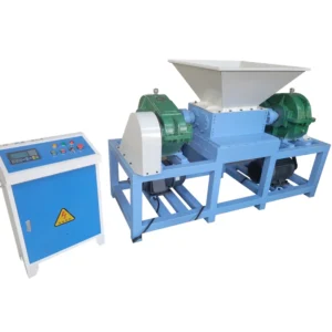 Double Shaft Tyre Shredder Multifunctional Recycling Machine Paper Plastic Wood Scrap Metal Aluminum Cans Motor Gearbox