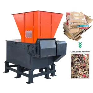 Multifunctional Single Shaft Shredder for Cardboard Aluminum Cans Films PVC Pipes