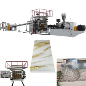 New Durable Waterproof UV Marble Sheet PVC Wall Panels WPC Plastic Extruder with Digital Control and Bearing for Decoration