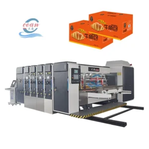 New Ink Flexo Fully Automatic 4 Color Flexo Printing Machine with Rotary Die Cutter