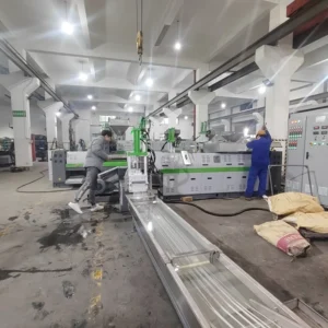 Nylon Waste Silk And Cloth And Film Recycling And Pelletizing Line High Capacity Water Cooling Plastic Recycling Machine