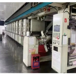 Old Roto Gravure Printing Machine 9 Color Printing Machine Plastic Rotogravure