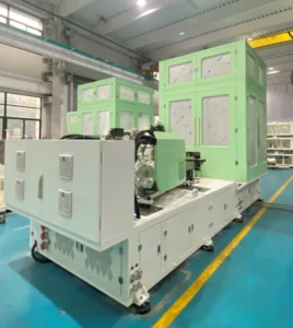 One Step Fully Automatic High Injection Stretch Blow Molding Machine Delta PLC Control 630kN Clamping Bearing Motor PC PET