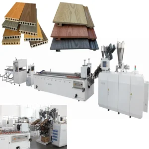 Outdoor Garden WPC PP UPVC Twin Screw Automatic PE Wood Powder Profile Plastic Extruders for Exterior Home Use