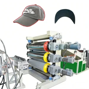 PE PC PET PMMA ABS Plastic Sheet Extrusion Machine Baseball Cap Hat Brim Visor Molding Machine