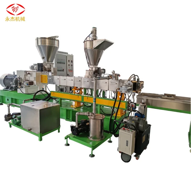 PE PP PS Twin Screw Extruder Plastic Pelletizing Machine Color Masterbatch Pelletizer Core Motor PLC Components for PA