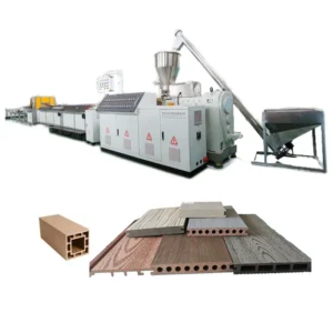 PE PP PVC WPC Plastic Extruder Machine Woodworking Machinery Wood Plastic Decking Doors Production Line
