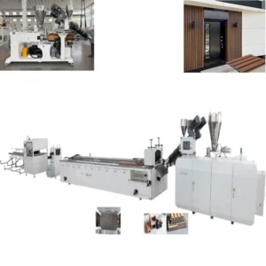 PE WPC Twin Screw Profile Extrusion Machine for Decking Balcony Floor Pergola Making with High Productivity Bearing Components