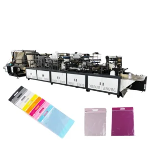 PE Zipper Plastic Bag Making Machine Multi Function Non Woven Making Machine Heat Sealing Zipper Pouch Production Machine