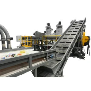 PET Bottle Washing Line Plastic Recycling Machine for Waste PET Bottle Flakes Cleaning Drying Recycling Line Industrial
