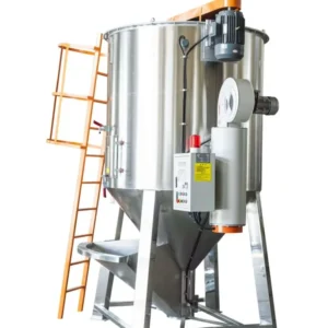 PET PP PE Pellets Flakes Pieces Masterbatch Drying Stirring Heating Device Vertical Hopper Mixer Dryer Machine