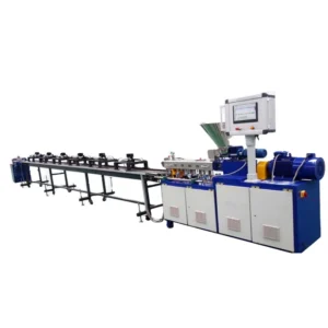 PLA PBAT Corn Starch Biodegradable Twin Screw Extruder With Air Cooling Strand Pelletizing Line