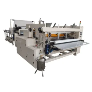 PLC Controlled Gearbox Motor Engine Automatic Color Glue Lamination Toilet Paper Kitchen Towel Making Machine