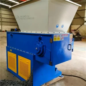 PLC Controlled Single Shaft Shredder E Waste Recycling Machine 100-500kg/h Shredder for Plastic Film Foam