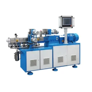 PLC Controul Mini Lab Twin Screw Extruder Granulation Production Line