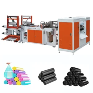PLC Motor Automatic Plastic Bag Making Machine Biodegradable Garbage Bag Production Sealing Cutting