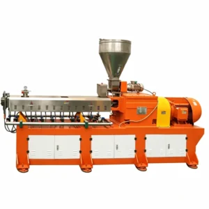 PP Carbon Black Plastic Granulators Laboratory Twin Screw Extruder with PLC Motor Water Cooling Pelletizing System