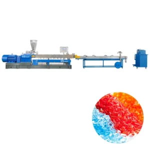PP/PE/PET Plastic Granules Making Twin Screw Extruder Color Masterbatch Extrusion Line