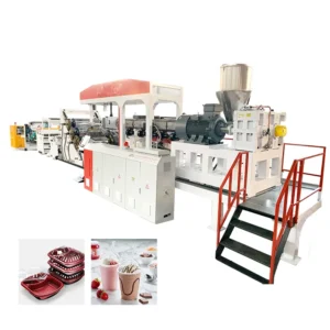 PP PE PS Thermoforming Sheet Making Machine For Cups And Food Containers