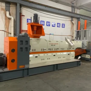 PP Woven Bag PE Film Recycling Plastic Granulator Making Waste Pelletizing Machine Granules Forced Feeder Granulator