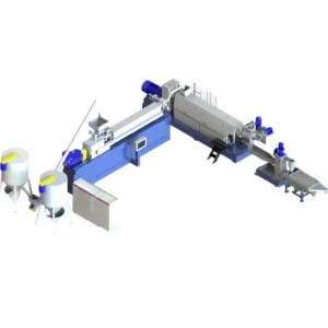 PP Woven Rice Bag Recycled Granules Making Machine With Compacting Force Feeder