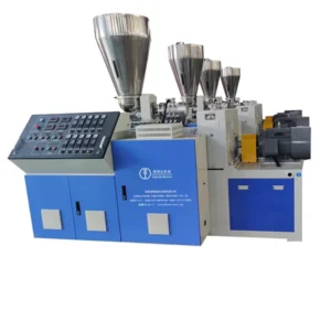 PVC Conical Twin Screw Extruder with Siemens Motor for Sheet Pipe Profile Production