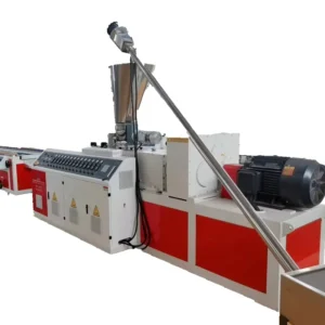 PVC Extruder High Productivity Single Screw Bearing Plastic Profile Making Machine Full Set of Production Line