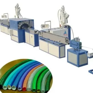 PVC HDPE Transparent Hose Extrusion Line High Speed Single Screw Extruder Machine for Flexible Tubing Wire Pelletizing Plates