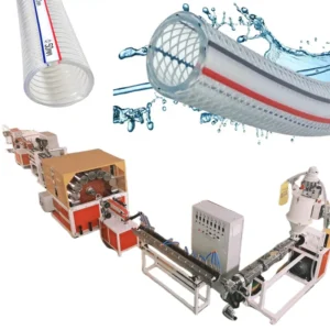 PVC LDPE Fiber Braided Reinforced Pipe Wire Extrusion Machine Double Screw Soft Garden Water Hose Line