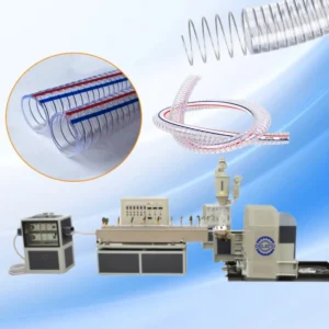 PVC Steel Wire Braided Transparent Reinforced Hose Pipe Production Line Soft Hose Making Plastic Extruders Semi Automatic