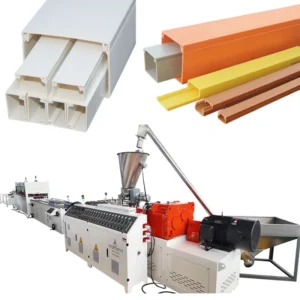 PVC UPVC Electrical Trunking Slotted Cable Duct Twin Screw Extrusion Machine High Productivity Bar Filament Straw Production