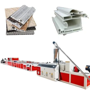 PVC WPC PE Profile Extrusion Production Line High Productivity Filament Pelletizing Wall Panel Fence Window Door Profile Making