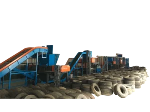 Planetary Gearbox Scrap Tire Shredder Tyre Recycling Machine Dual Shaft Shredder
