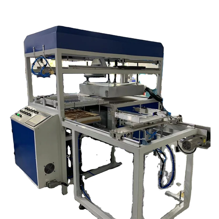 Plastic Blister Vacuum Forming Machine ABS Disposable Food Container Fruit Tray Packing Box Sheet Clamping Thermoforming Machine