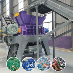 Plastic Bulk Bag Woven Bag Waste Plastic Film PE Film Double Shaft Shredder Machine for MSW