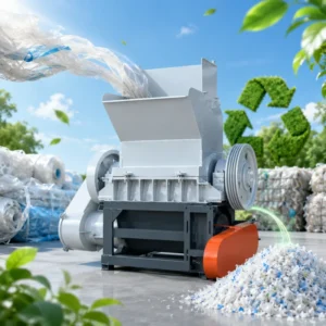 Plastic Film Woven Bags Crusher Machine Industrial Shredder High Capacity 2000kg h PE PP Recycling