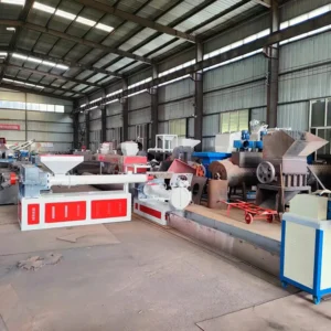 Plastic HDPE Granules Twin Screw Pellets Granulation Extruder Plastic Recycling Crusher Washing Granulator Production Line