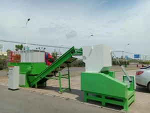 Plastic HDPE LDPE LLDPE PVC PP PET Bag Bottle Waste Plastic Shredder Crusher with Gearbox High Carbon Steel Blades Safety Lock