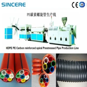 Plastic HDPE PE Spiral Corrugated Carbon Conduit Extruder for Municipal Underground Cable Protection