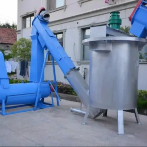 Plastic Material Recycling Cold Rinsing PE PP PET Bottle Flakes Floating Hot Water Washing Tank