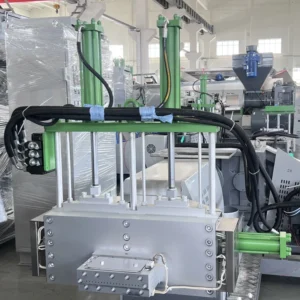 Plastic Recycling Double Motor Hydraulic Extruder Machine With Non Stop Working And Easy Operation Mould Head Screen Changer