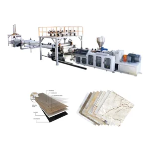 Plastic Tile Floor Moulding Machine Parquet Floor Production Line Machine for Marvel Design Vinyl Flooring PVC