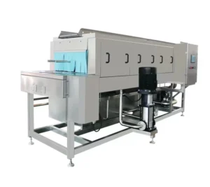 Plastic Turnover Crate Washer Machine with High Pressure Cleaner Hot Water Cleaning Process for Washing and Drying Crates