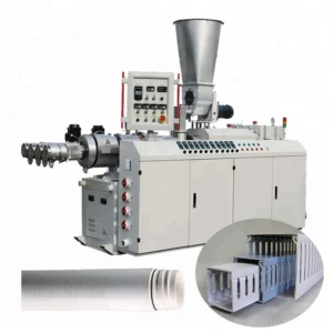 Plastic Twin Screw Extruder Machine for PVC Wire Duct Profile and Pipe