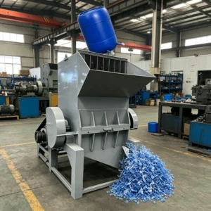Plastic Waste Hard Rigid Shredder Machine Single Gearbox PVC PET PP PE HDPE Bottle Crusher Grinder Energy Saving Automatic
