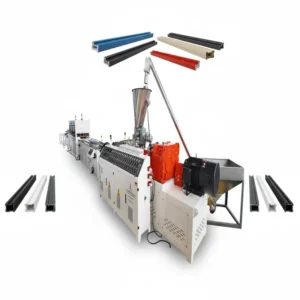 Plastic Window Door Profile Extrusion Line for PVC PP PE Automatic High Productivity Channel Making Machine