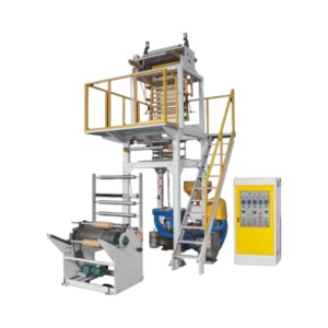 Plasticizing SJ A60 65 Two layer PE Film Blowing Machine with Motor High Screw Yield for LDPE LLDPE HDPE and Garbage Vest Bags