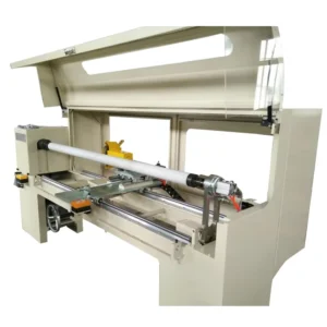 Pneumatic Single Circular Knives Paper Tube Cutting Machine Manual Tape Log Slitter
