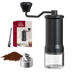 Portable Mini Coffee Bean Grinder Stainless Steel Burr Household Manual Grinding for Coffee Bean